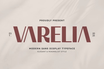 Varelia – Modern Sans Serif Display Typeface