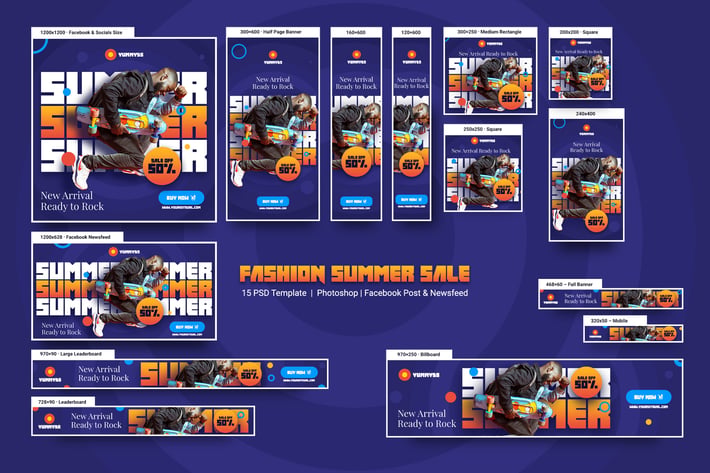 Summer Fashion Sale Banners Ad