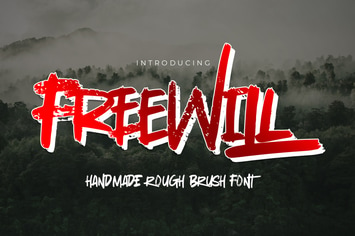 Freewill - Handmade Rough Brush Font