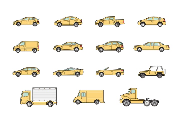 15 Car bodies icons