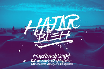 HajarBleh Brush Font