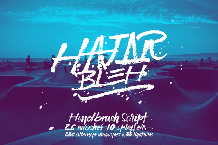 HajarBleh Brush Font