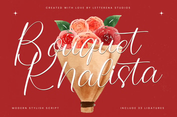 Boquet Khalista Modern Stylish Script