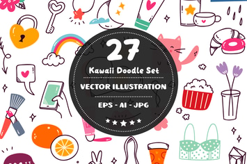 Kawaii Doodle Set