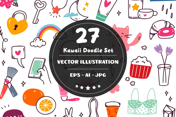 Kawaii Doodle Set