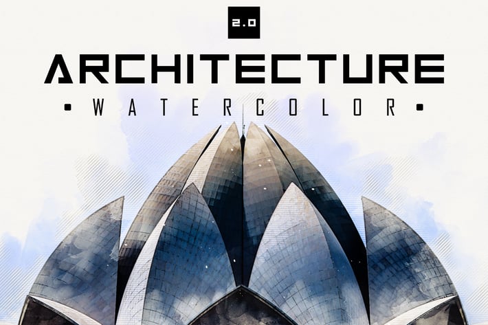 Architecture Watercolor 2.0 | Photoshop Plugin