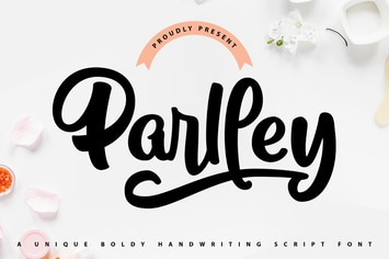 Parlley | Bold Handwriting Script Font