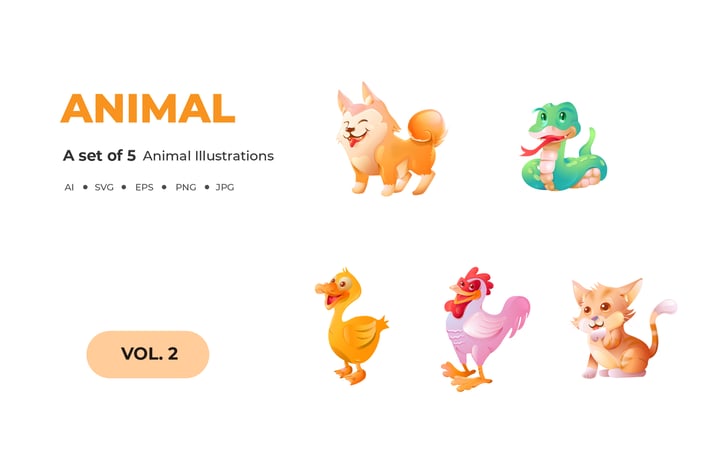 Cartoon Animal Illustrations