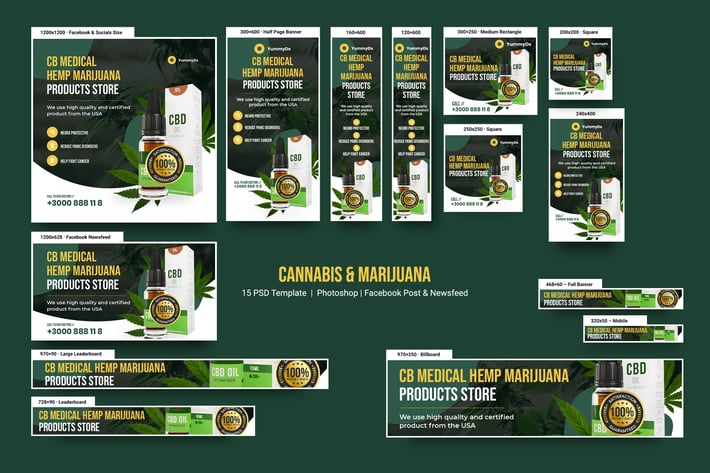 Cannabis & Marijuana Banners Ad
