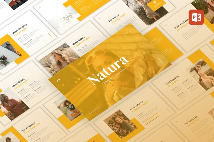 Natura - Beautiful Fashion PowerPoint Template