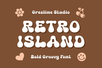 Retro Island - Bold Groovy Font
