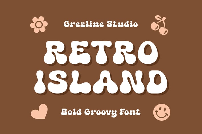 Retro Island - Bold Groovy Font