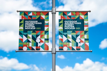 Outdoor Advertising Street Poster Mockup 001
