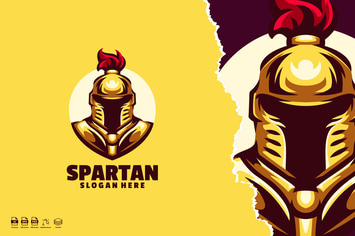 Spartan Mascot Logo Template