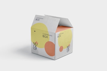 4 Cardboard Box Mockups