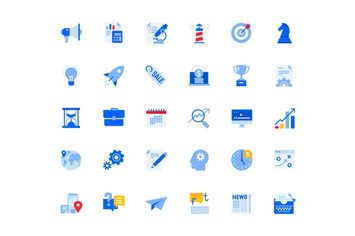 Business and Marketing Icons Set 