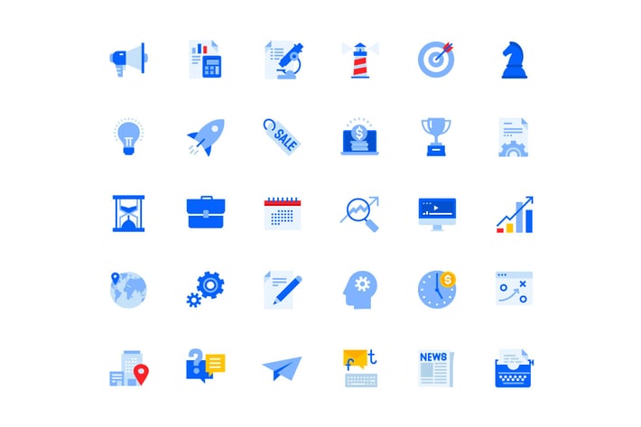 Business and Marketing Icons Set 