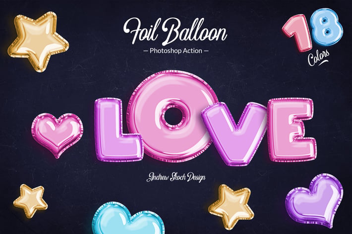 Foil Balloon - Photoshop Action