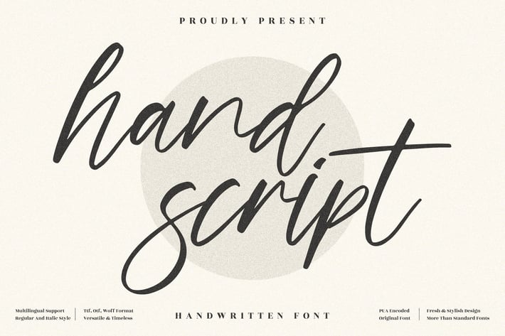 hand script Handwritten Font