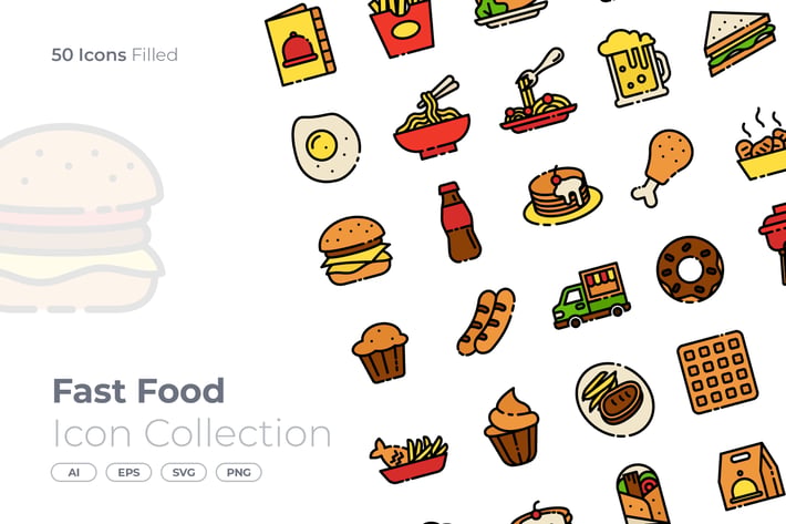 Fast Food Filled Icon
