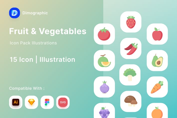 Fruit and Vegetables Icon Pack