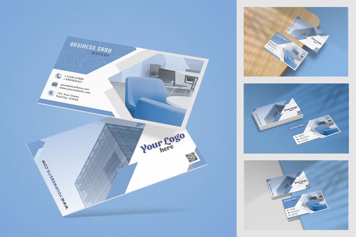 Business card mockup for brand identity