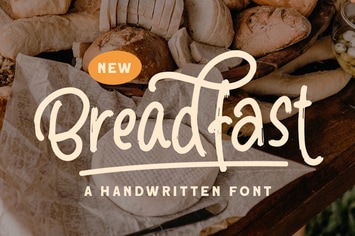 Breadfast - a Handwritten Font