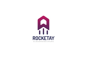A Letter-Rocket Logo
