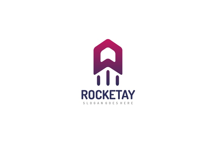 A Letter-Rocket Logo