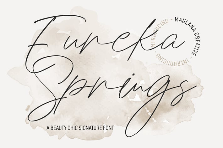 Eureka Spring Chic Signature Font