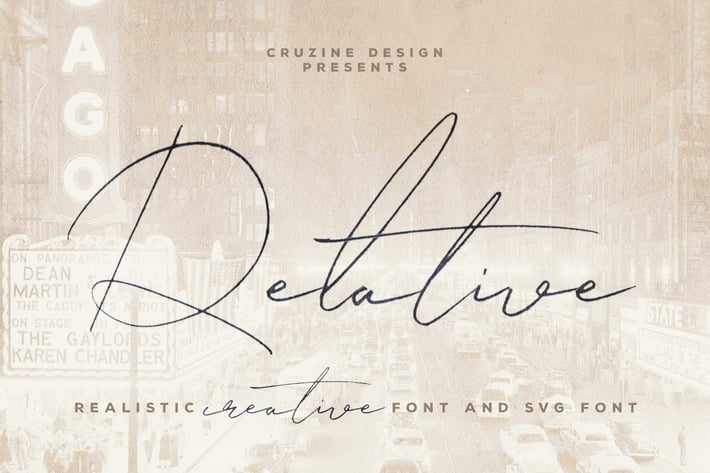 Relative Handwritten & SVG Font