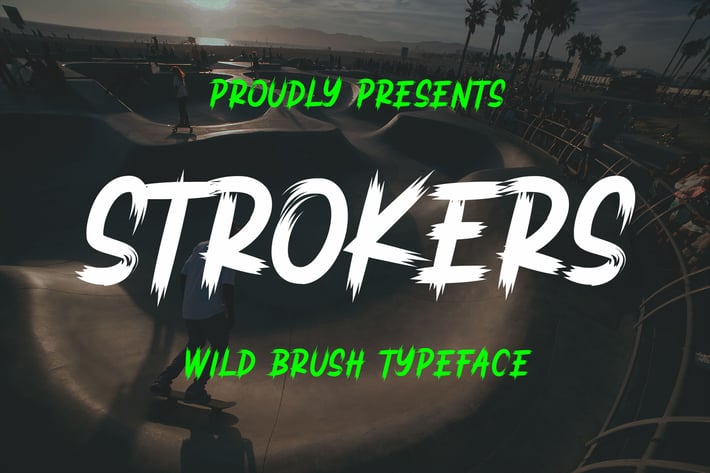Strokers - Wild Brush Typeface