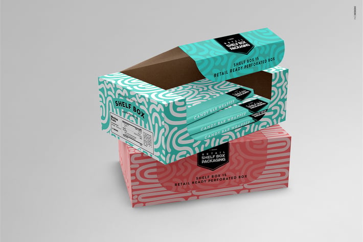 Retail Shelfbox 15 Packaging Mockup