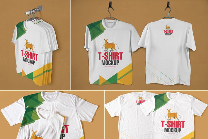 Modish Round Neck T-Shirts Mockups
