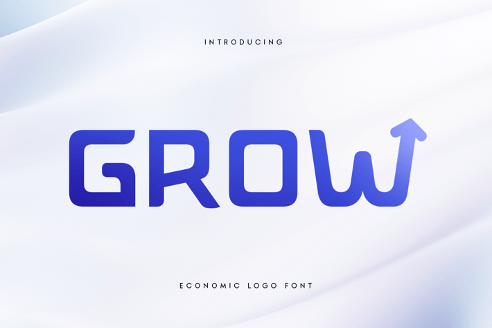 Grow -  Economic Logo Font