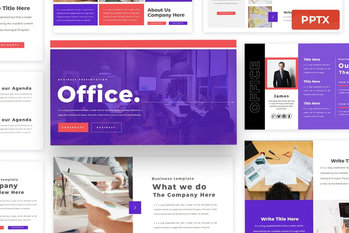 Office - Business Powerpoint Presentation Template