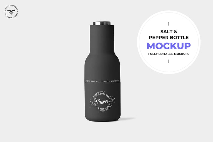 Salt & Pepper Bottle Mockup