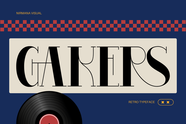 Gakers Retro - Branding Logo Font