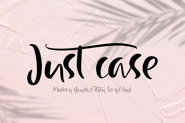 Just Case Modern Script Font