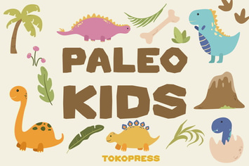 Paleo Kids - Children font