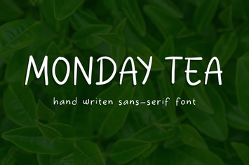Monday Tea - Handwriten Sans-serif Font