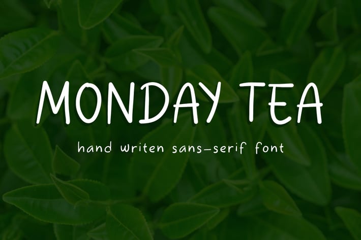 Monday Tea - Handwriten Sans-serif Font