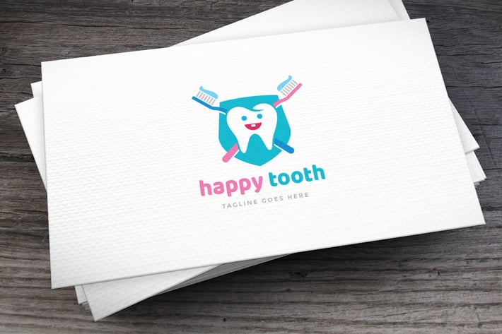 Happy Tooth Logo Template