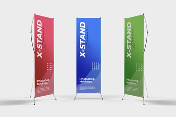 X-Stand Banner Mockups