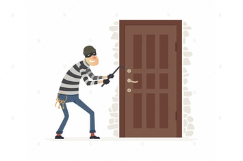 Burglar - cartoon people characters illustration