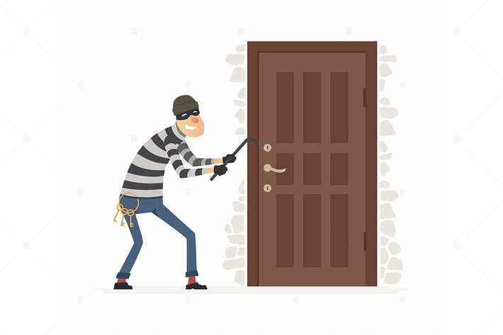 Burglar - cartoon people characters illustration