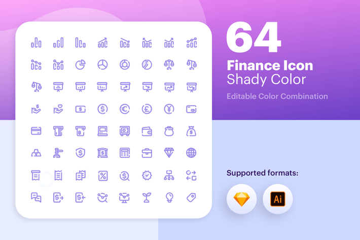 Finance Icon - Shady Color 
