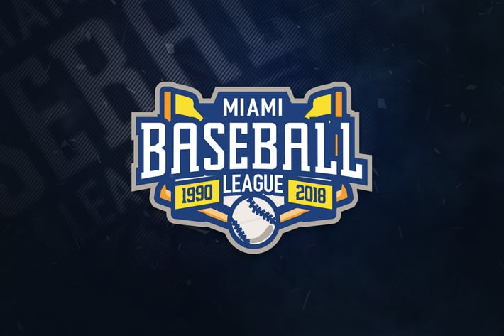 Miami Baseball League Sports Logo