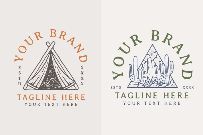 vintage outdoor line art design