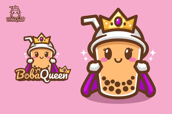 BobaQueen - Mascot & Esport Logo